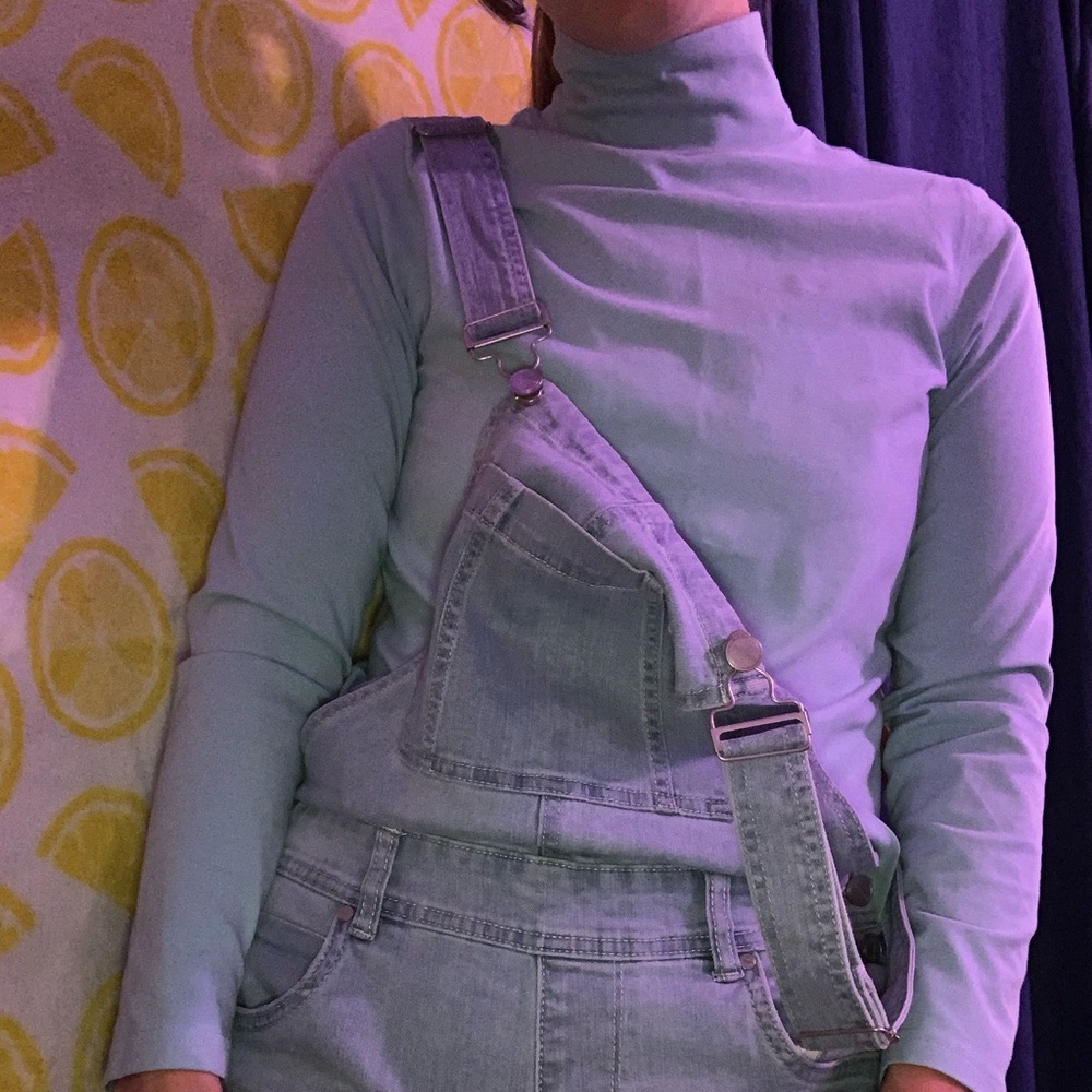Long Sleeve Light Blue Turtleneck